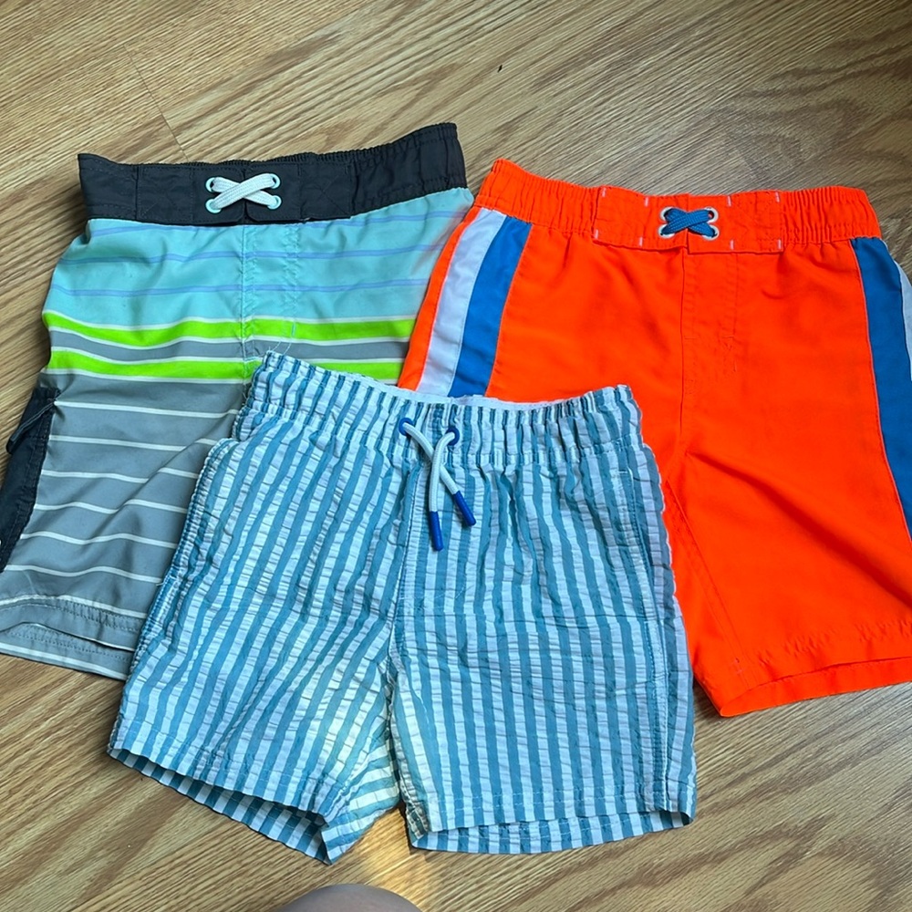 Three pair XS Cat & Jack swim trunks EUC